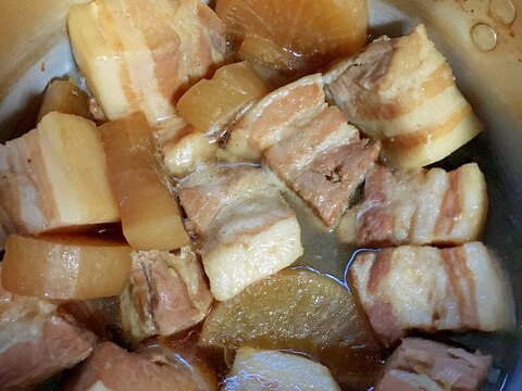 麺つゆで簡単豚の角煮